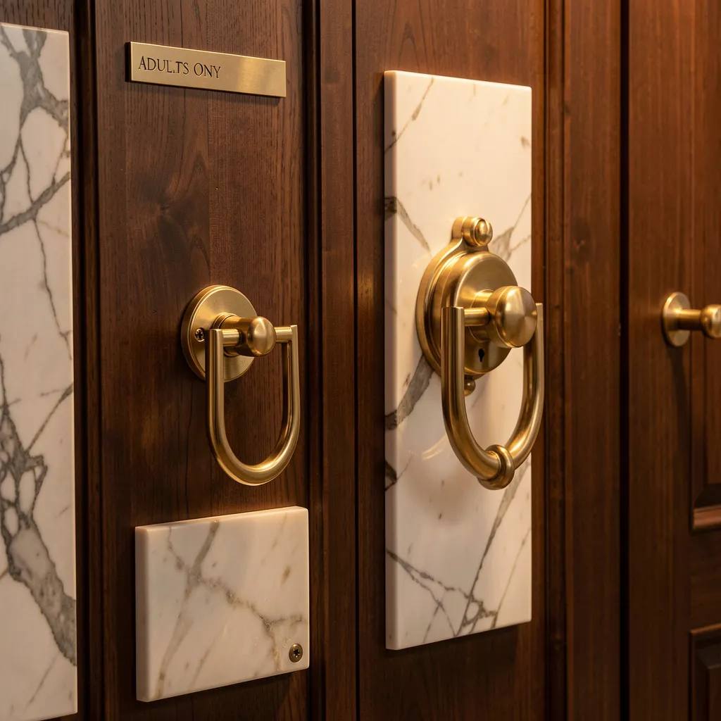 Classical knocker on heritage-style entrance