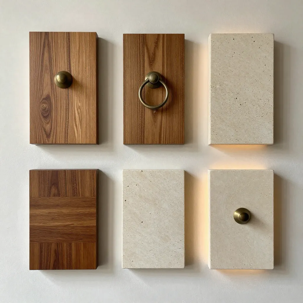 Brass knocker detail on door