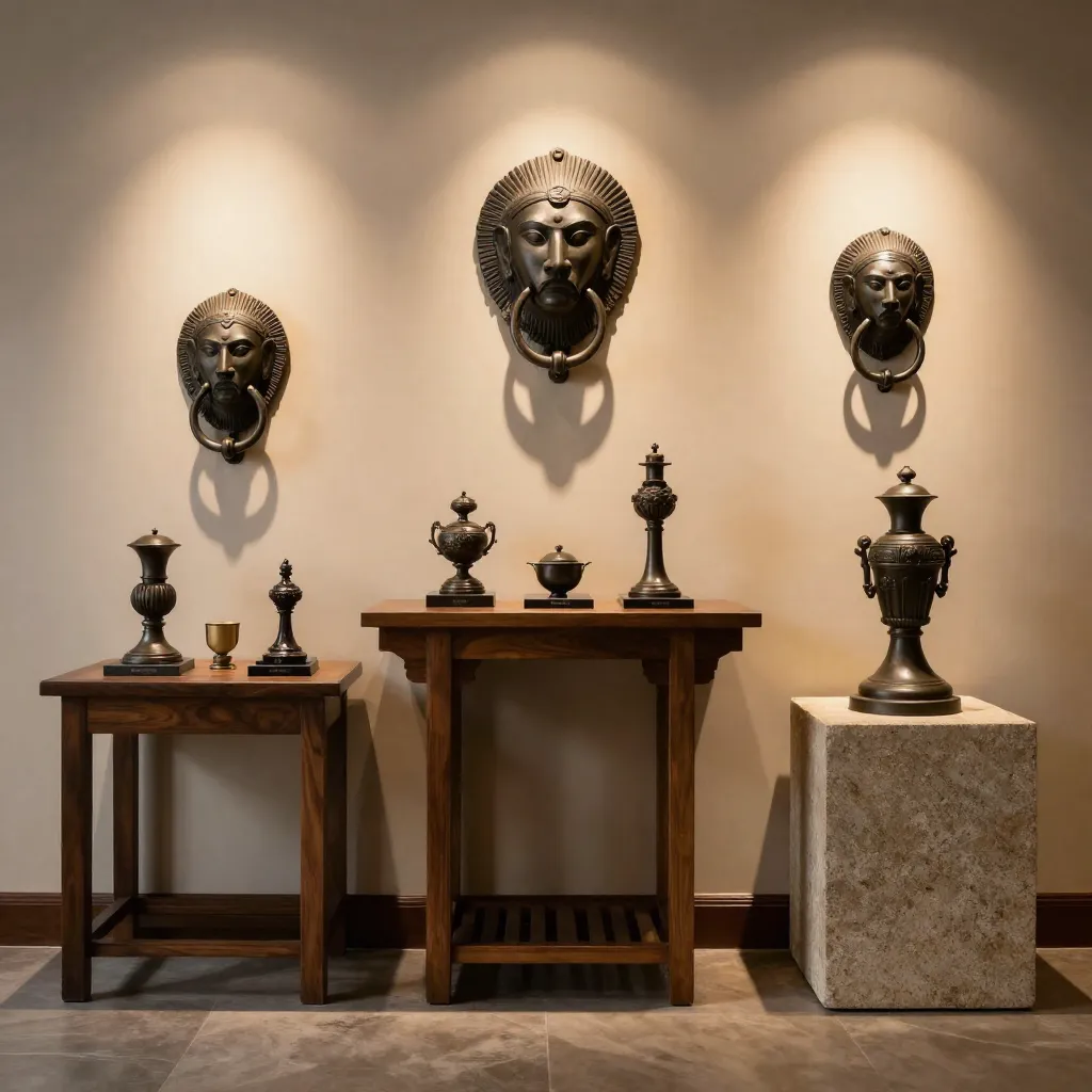 Lion head knocker installation