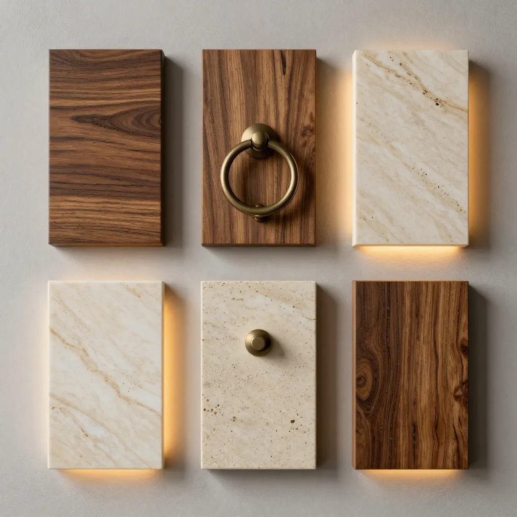 Minimal knocker on contemporary door