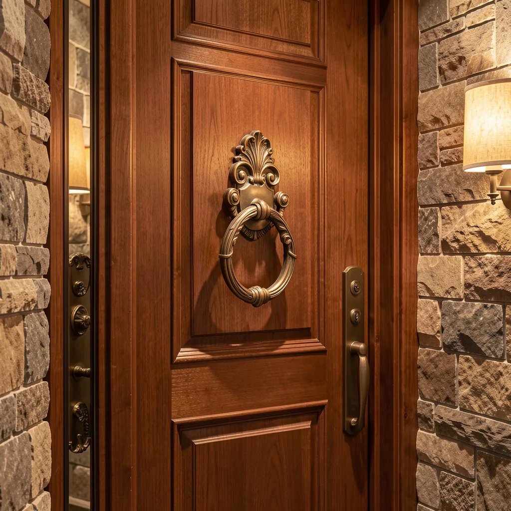 Sculptural knocker installation