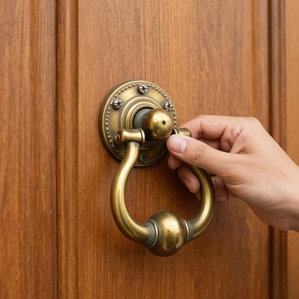 Heritage door with brass knocker