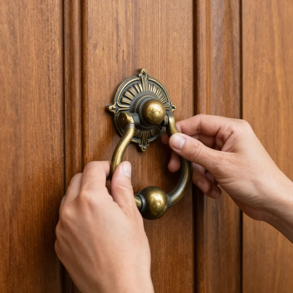 Backplate and knocker detail