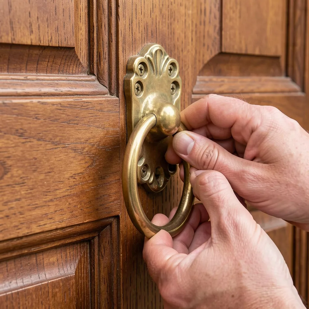 Concept sketch of a classical door knocker design