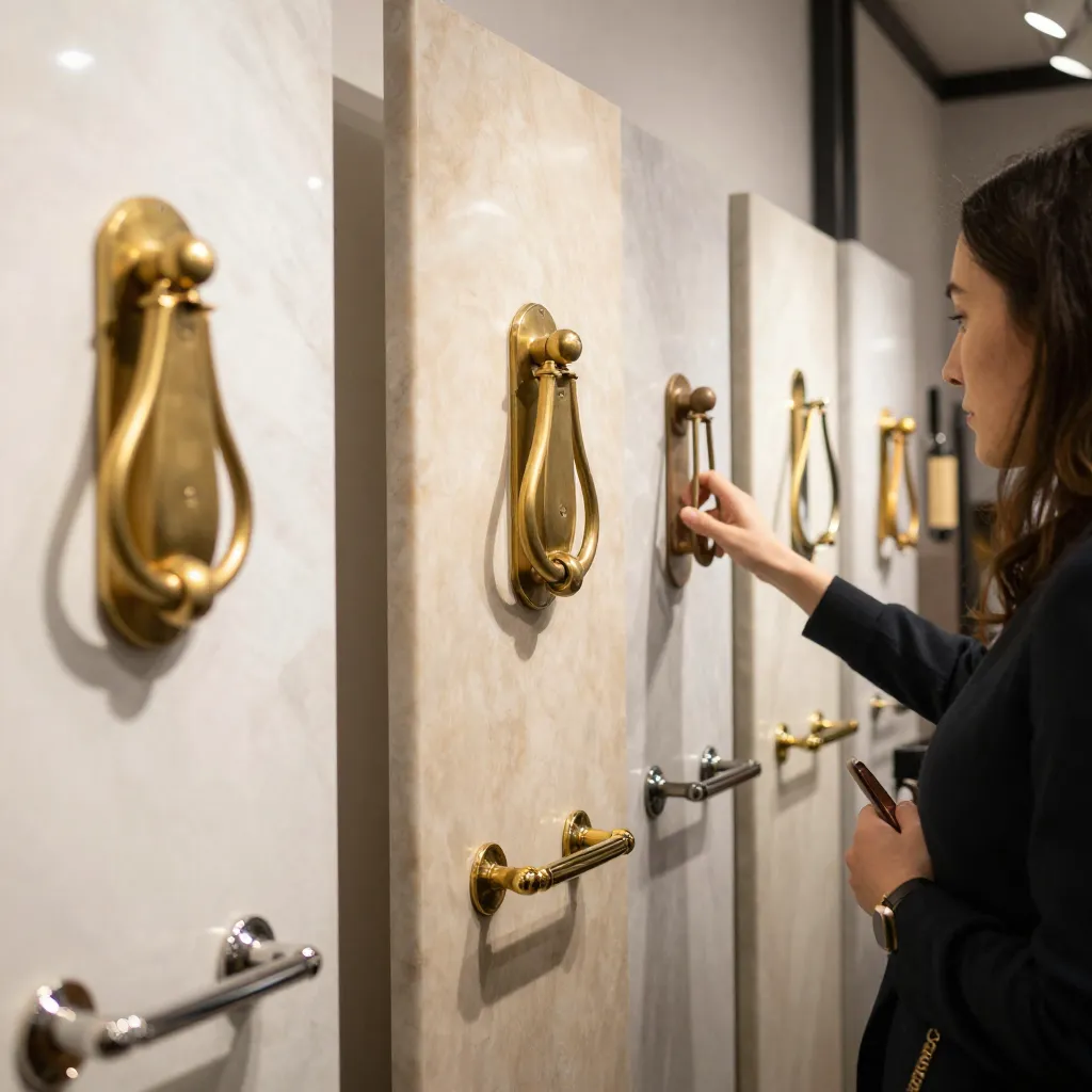 Brass hardware installation