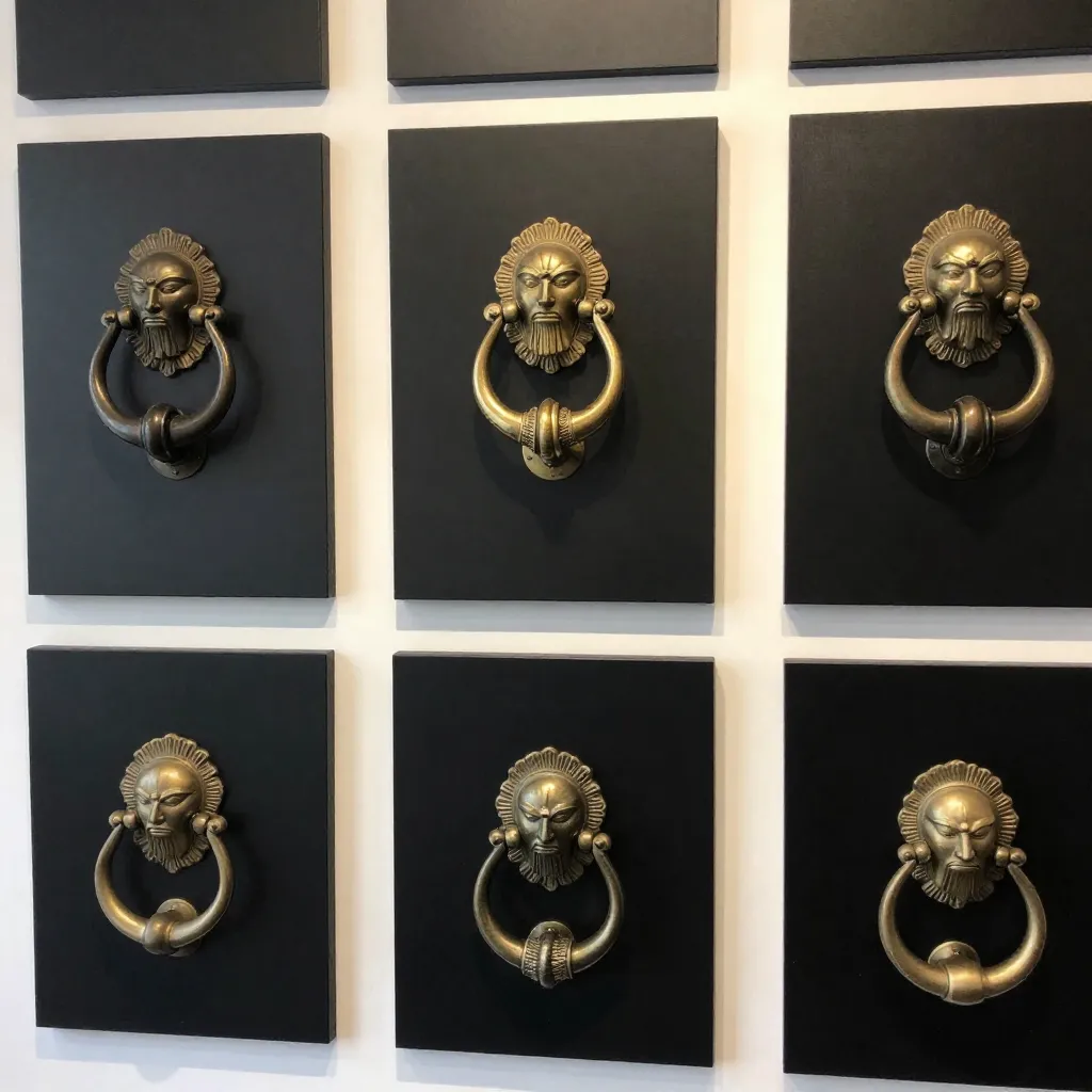 Timber door with knocker